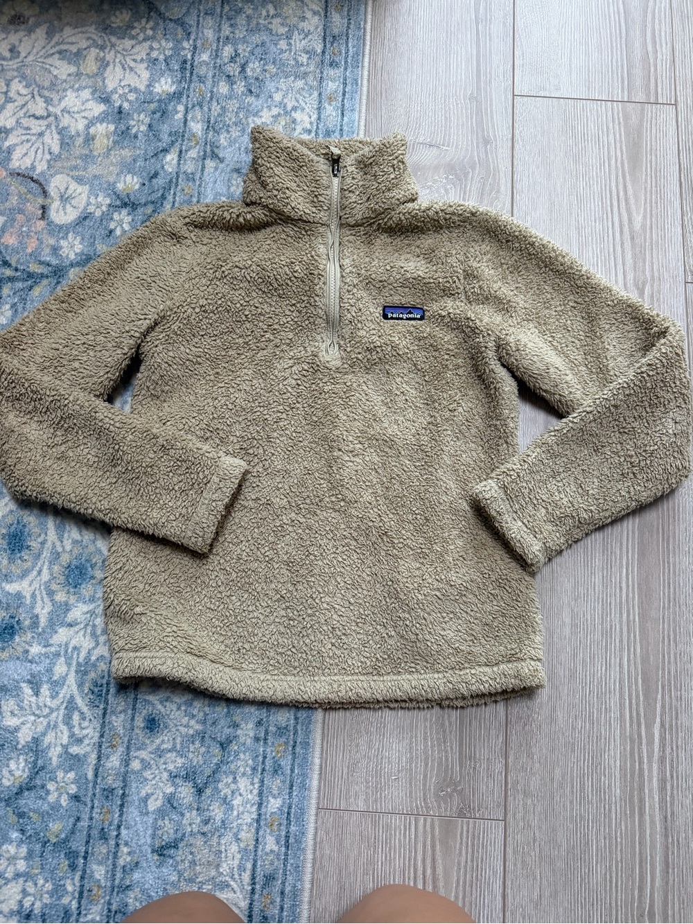 Patagonia Women’s Los Gatos Quarter Zip El Cap Khaki cozy preppy winter - Picture 2 of 4